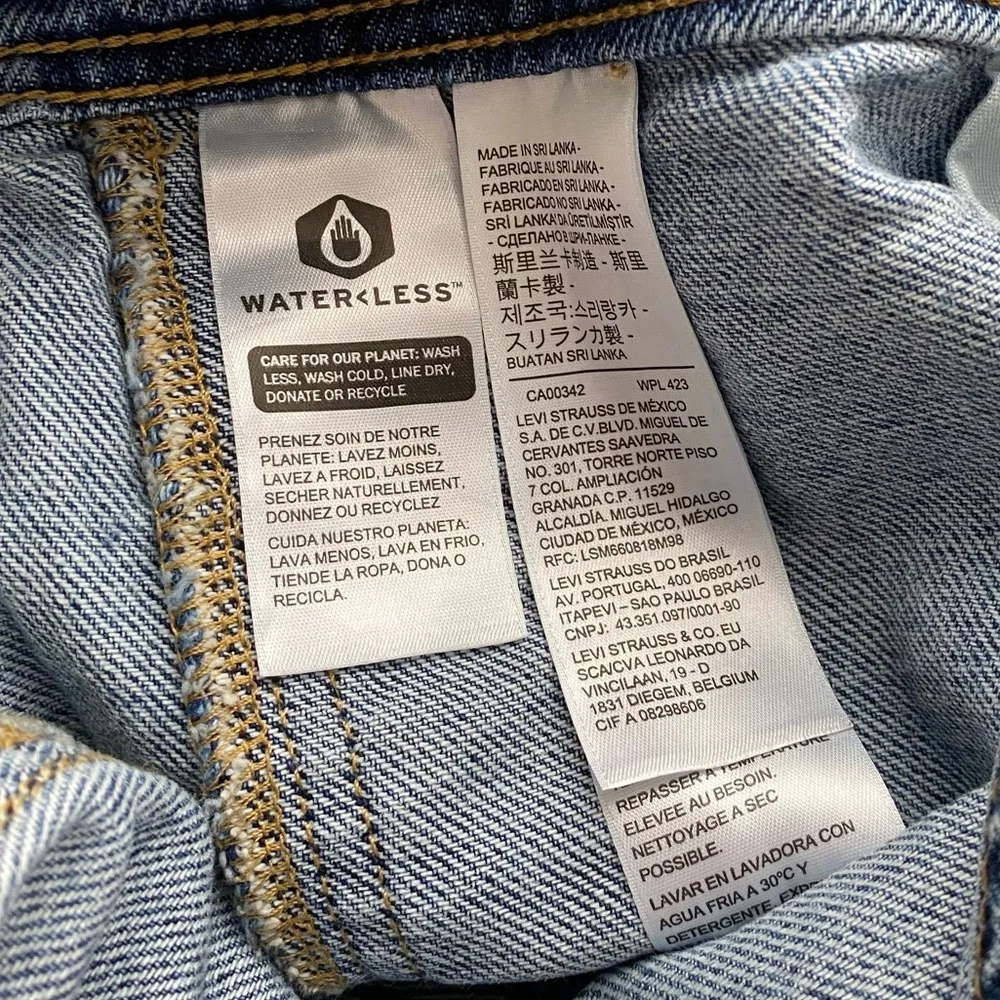 LEVI'S DENIM SHORTALL SHORT OVERALLS - MEDIUM - Picture 7 of 9